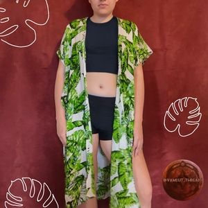 Banana leaf swimsuit cover